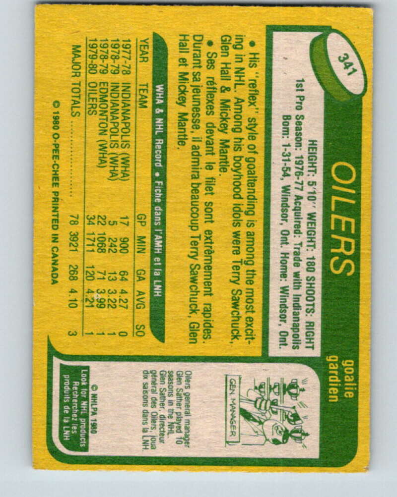 1980-81 O-Pee-Chee #341 Eddie Mio RC Rookie Edmonton Oilers V40537