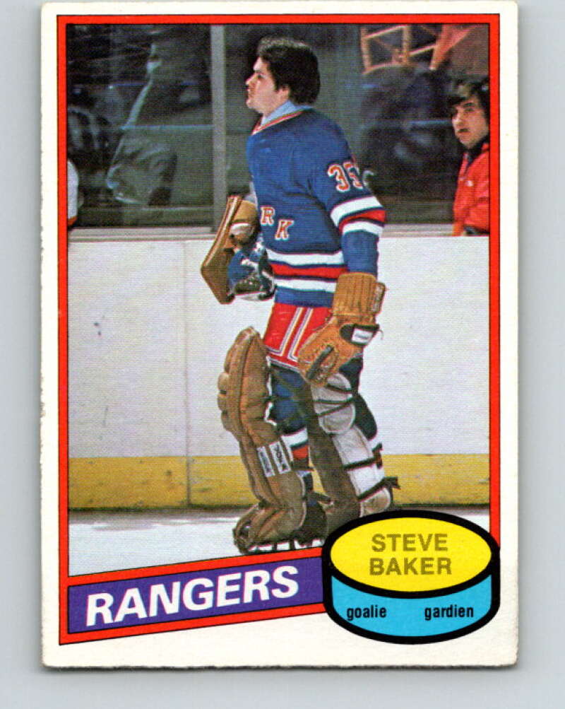 1980-81 O-Pee-Chee #346 Steve Baker RC Rookie New York Rangers V40568