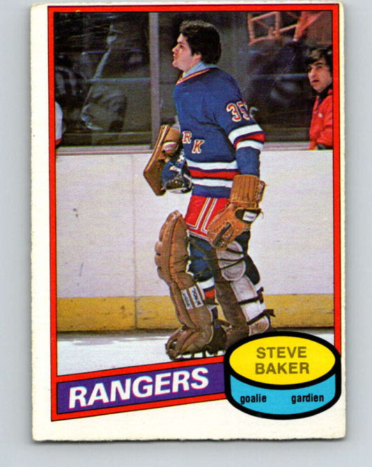 1980-81 O-Pee-Chee #346 Steve Baker  RC Rookie New York Rangers  V40569
