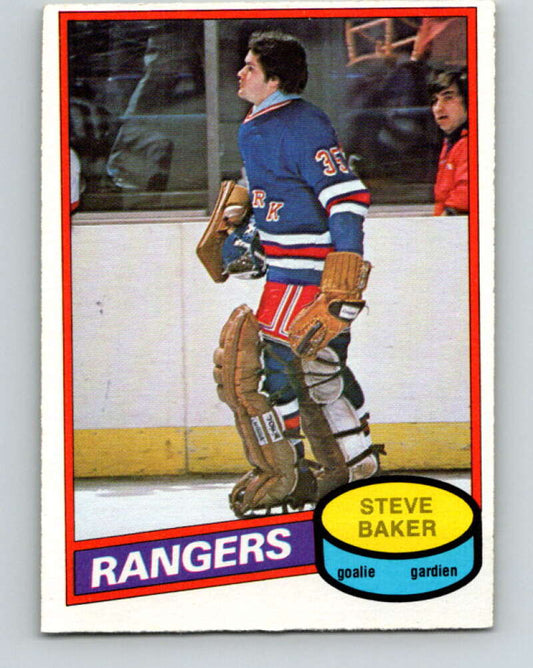 1980-81 O-Pee-Chee #346 Steve Baker  RC Rookie New York Rangers  V40572