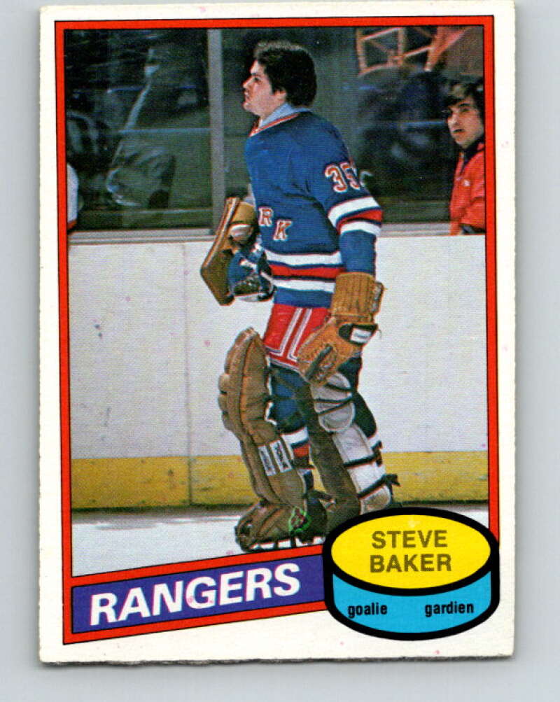1980-81 O-Pee-Chee #346 Steve Baker RC Rookie New York Rangers V40573