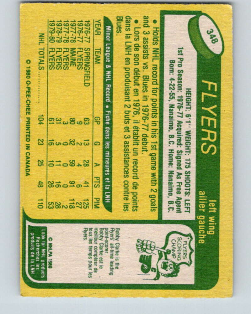1980-81 O-Pee-Chee #348 Al Hill Philadelphia Flyers V40592
