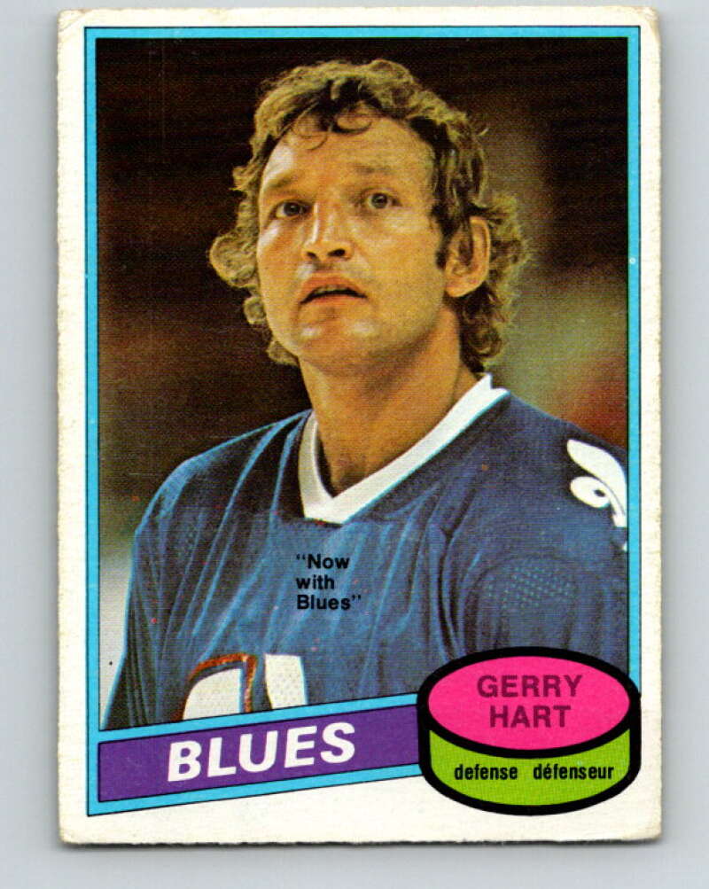 1980-81 O-Pee-Chee #349 Gerry Hart St. Louis Blues V40601