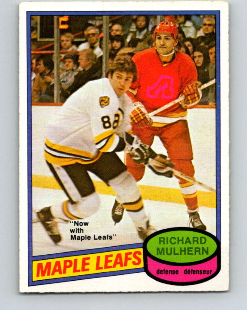 1980-81 O-Pee-Chee #350 Richard Mulhern Toronto Maple Leafs V40617