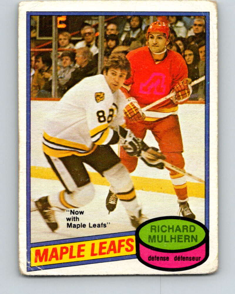 1980-81 O-Pee-Chee #350 Richard Mulhern Toronto Maple Leafs V40621
