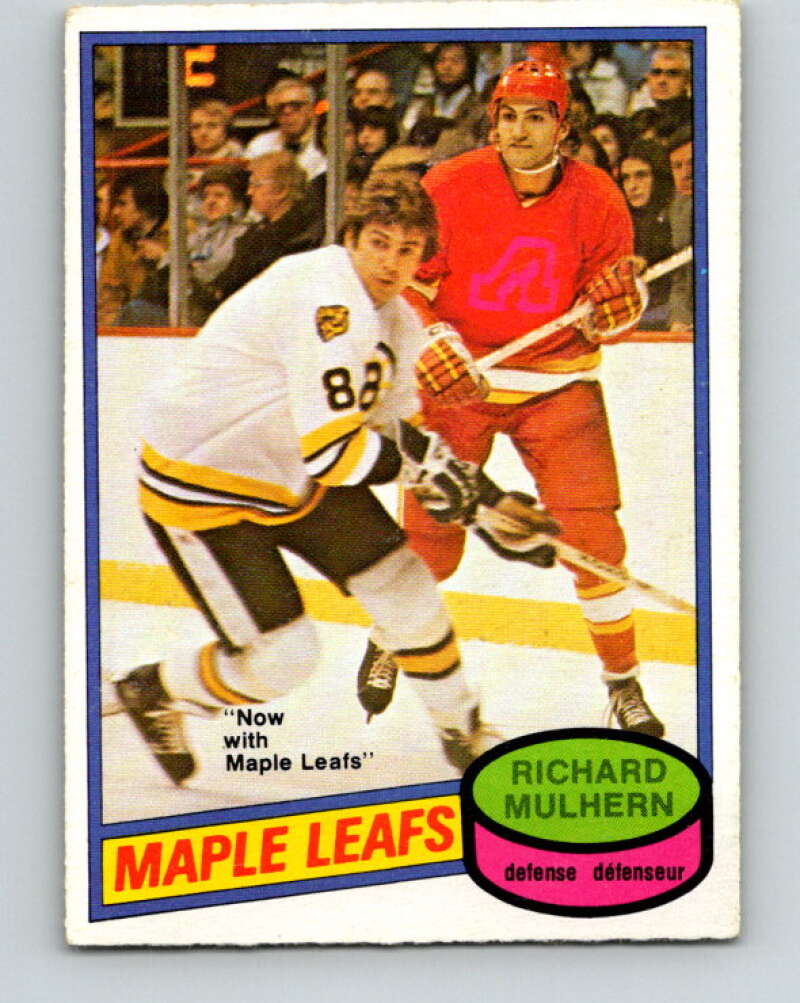1980-81 O-Pee-Chee #350 Richard Mulhern Toronto Maple Leafs V40623