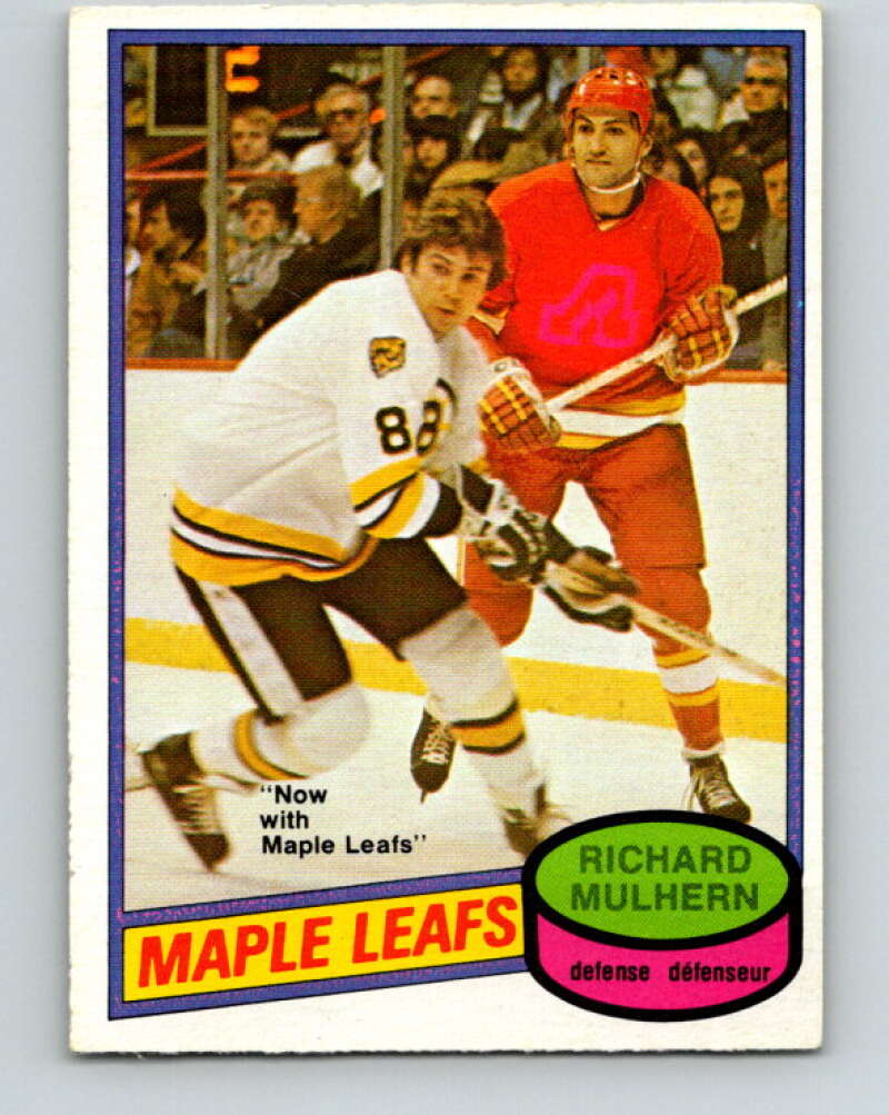 1980-81 O-Pee-Chee #350 Richard Mulhern Toronto Maple Leafs V40624