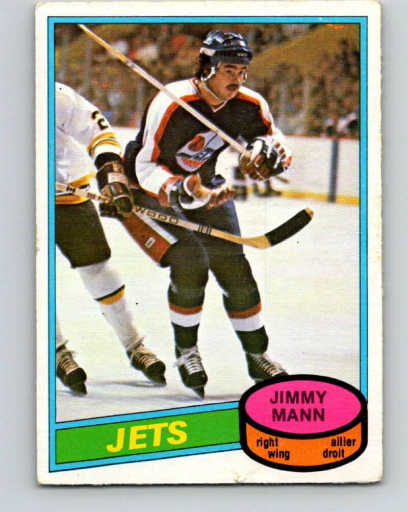 1980-81 O-Pee-Chee #353 Jimmy Mann RC Rookie Winnipeg Jets V40643