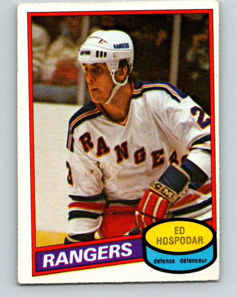1980-81 O-Pee-Chee #366 Ed Hospodar RC Rookie New York Rangers V40760