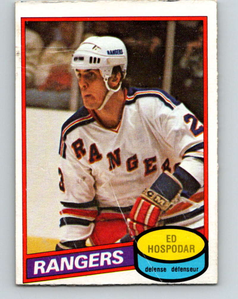 1980-81 O-Pee-Chee #366 Ed Hospodar RC Rookie New York Rangers V40763