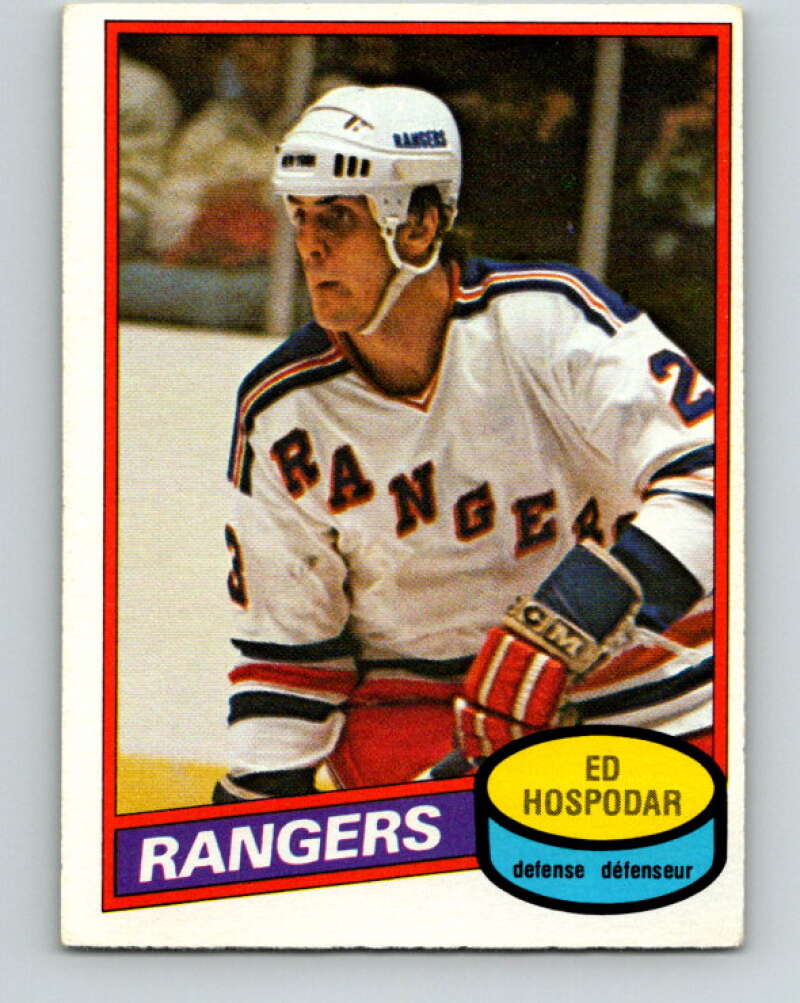 1980-81 O-Pee-Chee #366 Ed Hospodar RC Rookie New York Rangers V40765