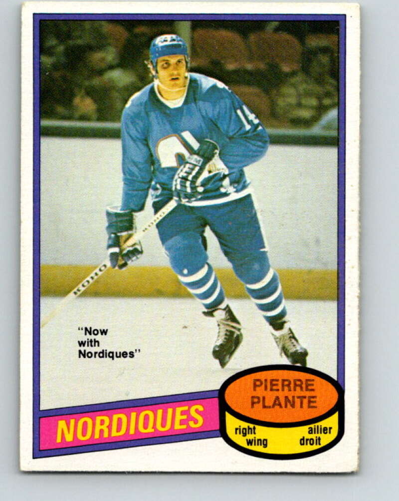 1980-81 O-Pee-Chee #369 Pierre Plante Quebec Nordiques V40796