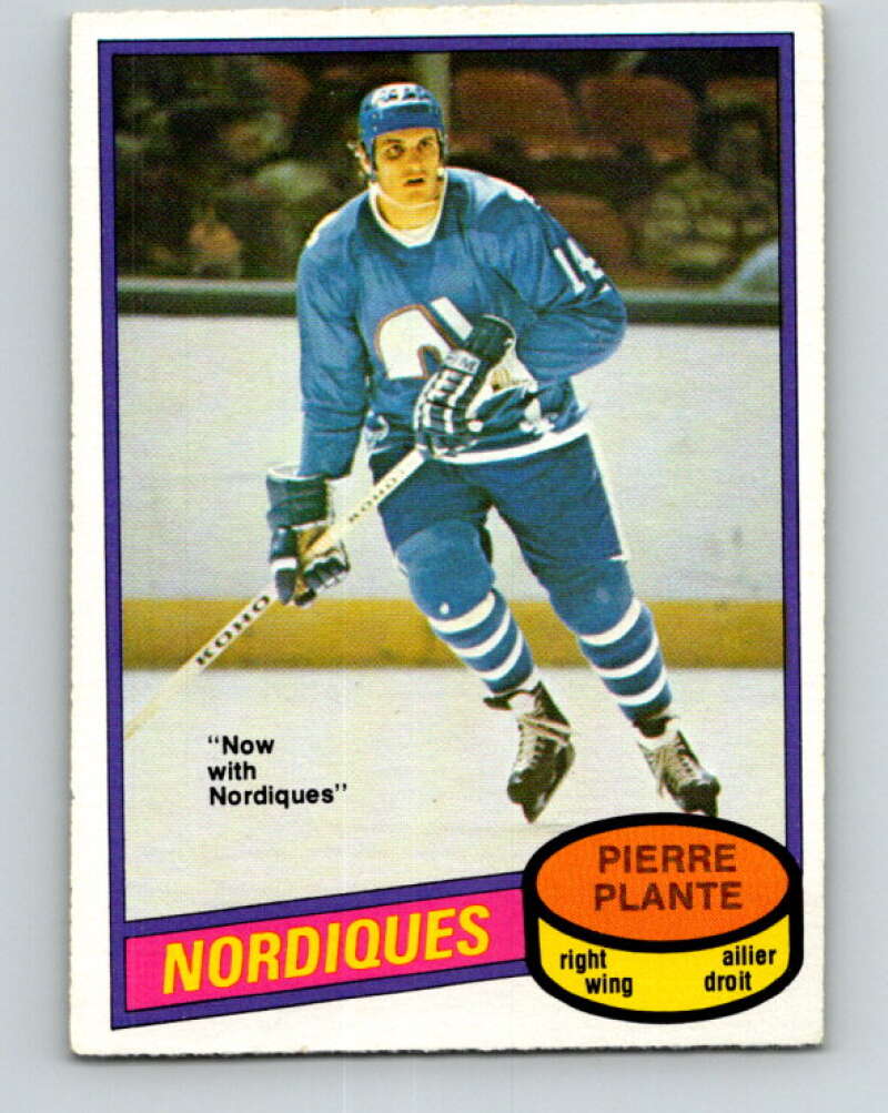 1980-81 O-Pee-Chee #369 Pierre Plante Quebec Nordiques V40802