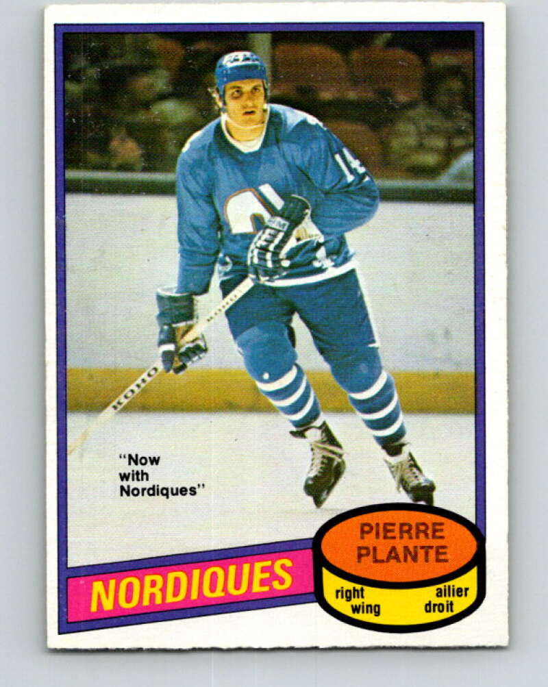 1980-81 O-Pee-Chee #369 Pierre Plante Quebec Nordiques V40803