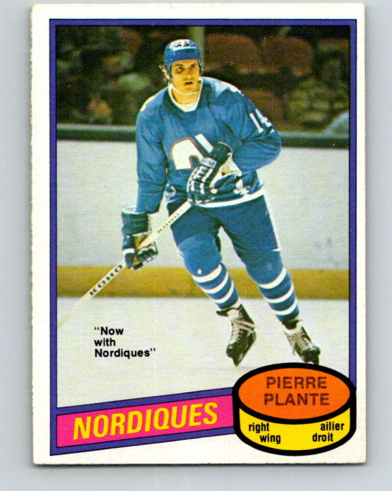 1980-81 O-Pee-Chee #369 Pierre Plante Quebec Nordiques V40805