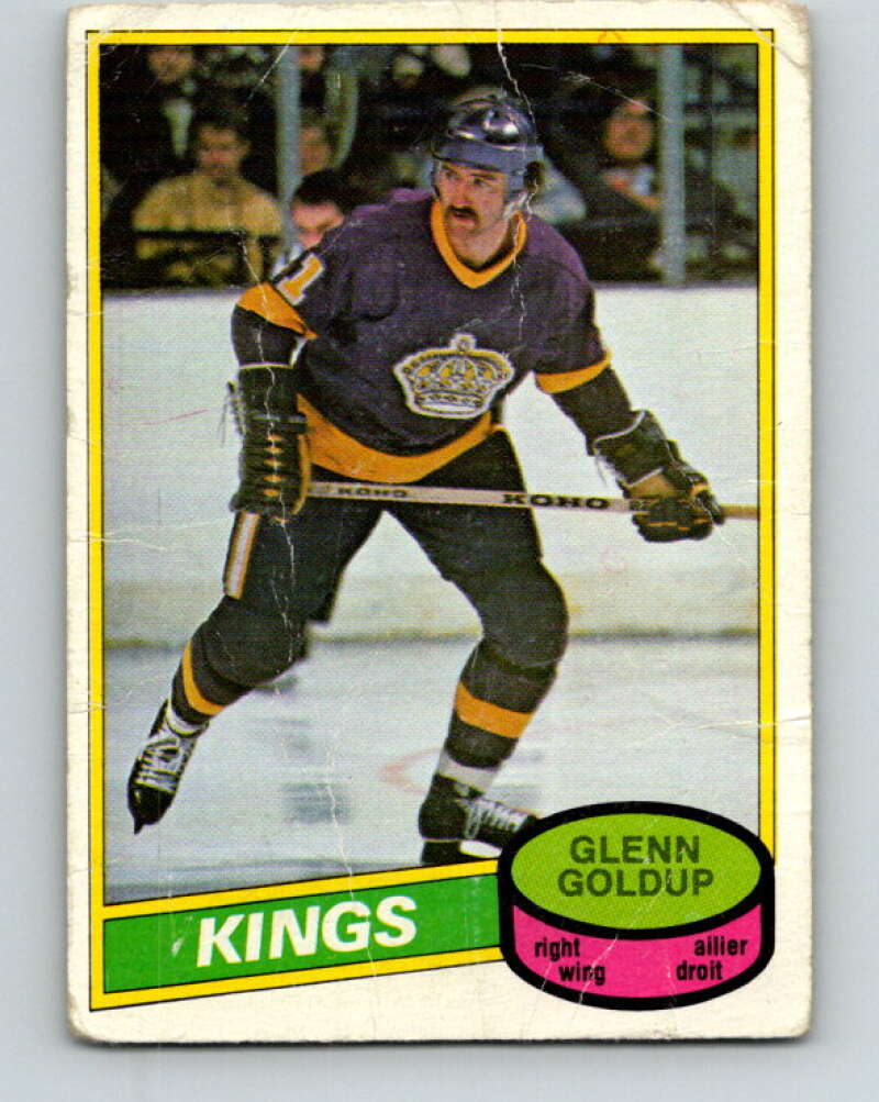 1980-81 O-Pee-Chee #382 Glenn Goldup Los Angeles Kings V40946