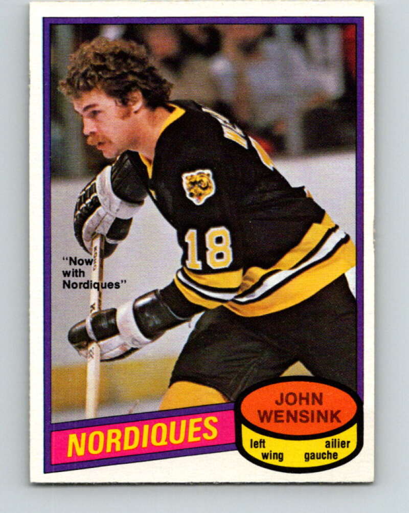 1980-81 O-Pee-Chee #390 John Wensink Quebec Nordiques V41020