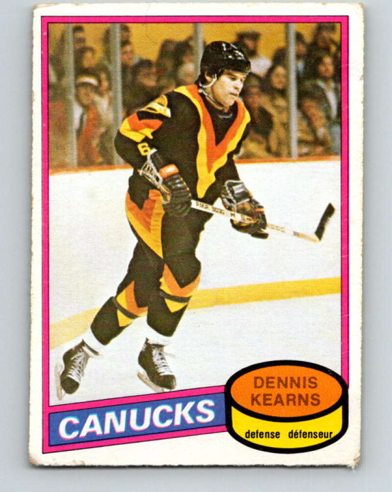 1980-81 O-Pee-Chee #392 Dennis Kearns Vancouver Canucks V41041