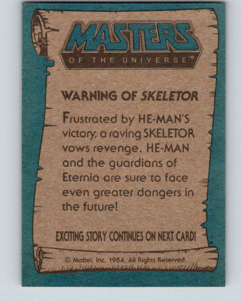 1984 Matel Masters of the Universe #81 Warning of Skeletor V4133