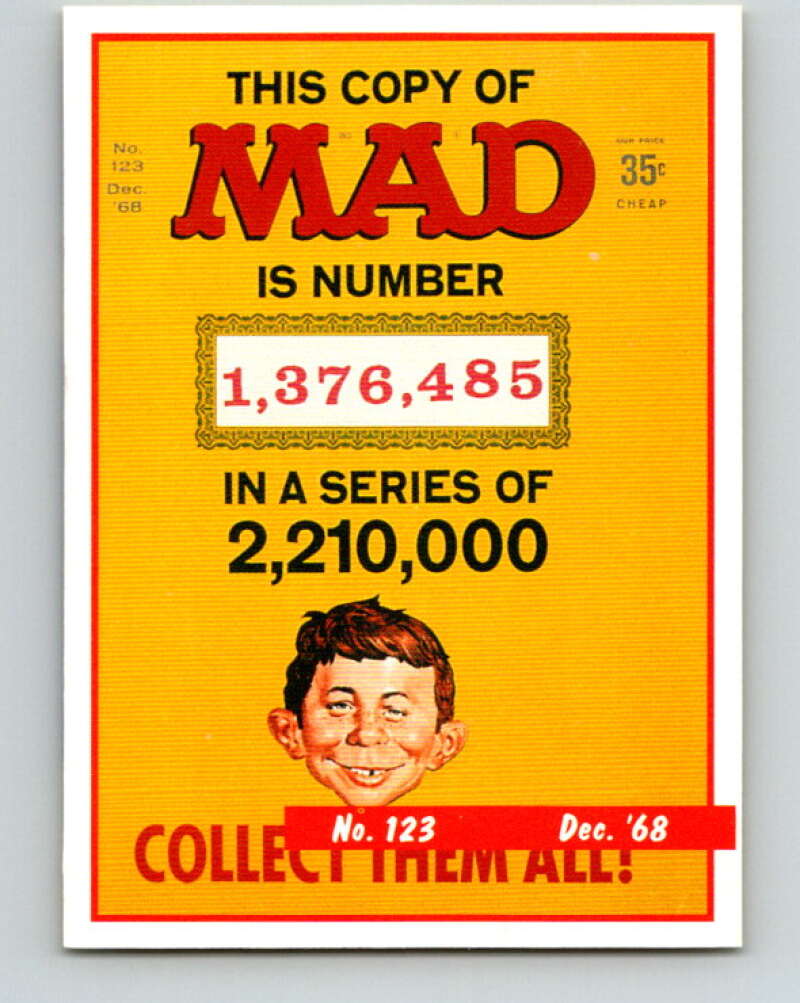 1992 Lime Rock MAD Magazine Series 1 #123 December, 1968 V41203