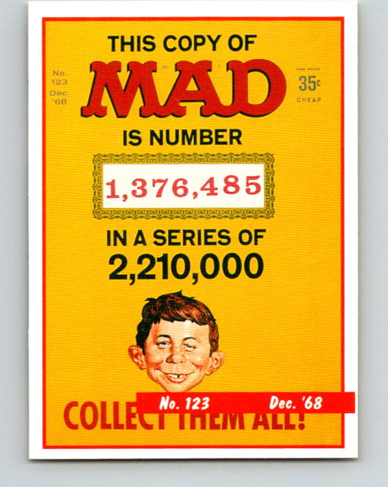 1992 Lime Rock MAD Magazine Series 1 #123 December, 1968 V41204