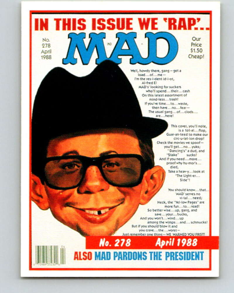 1992 Lime Rock MAD Magazine Series 1 #278 April, 1988 V41257