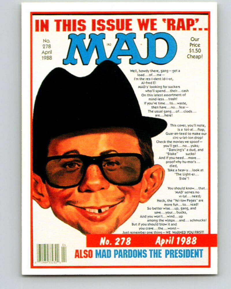 1992 Lime Rock MAD Magazine Series 1 #278 April, 1988 V41258