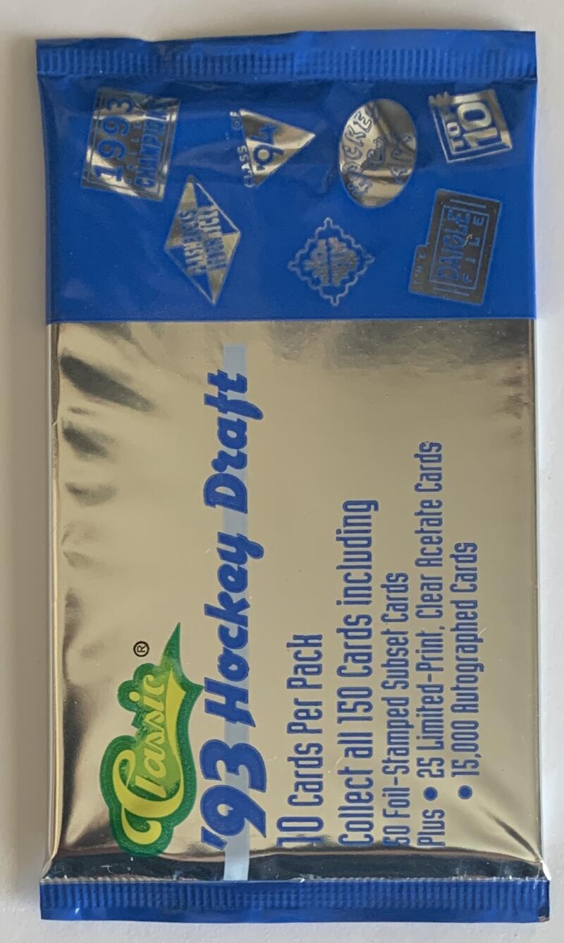 1993-94 Classic Hockey Draft NHL PACK - 10 Cards Per Pack