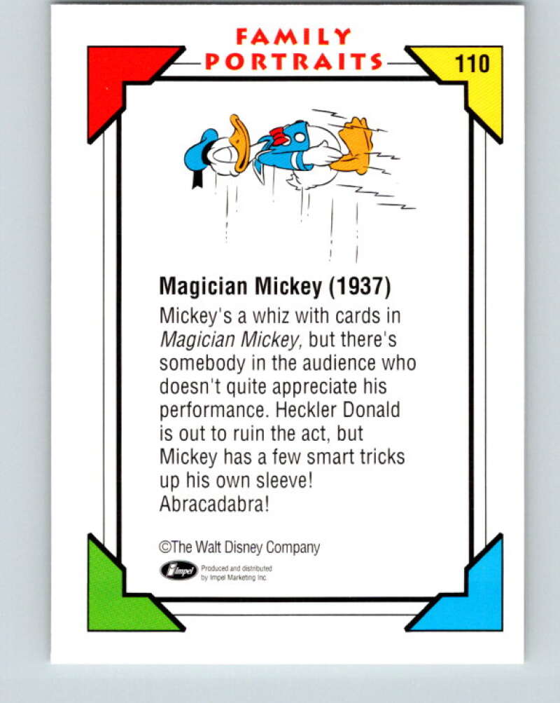 1991 Impel Walt Disney #110 Magician Mickey 1937 V41838