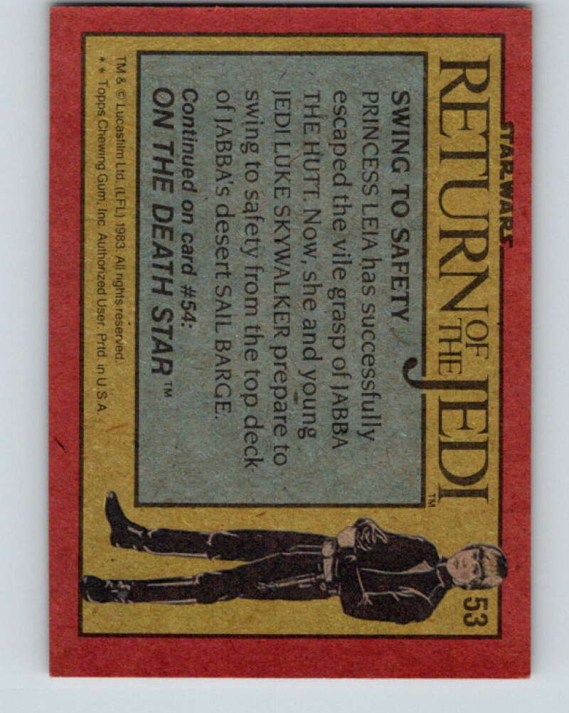 1983 Topps Star Wars Return Of The Jedi #53 Swing to Safety V42089