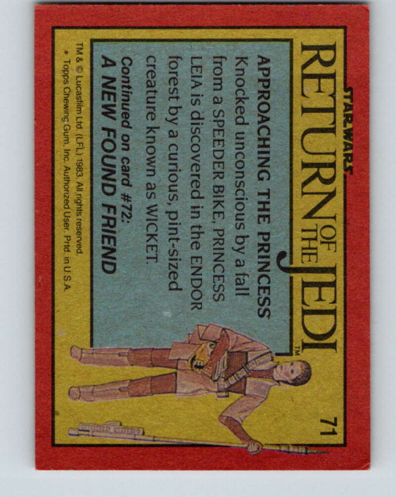 1983 Topps Star Wars Return Of The Jedi #71 Approaching the Princess V42096