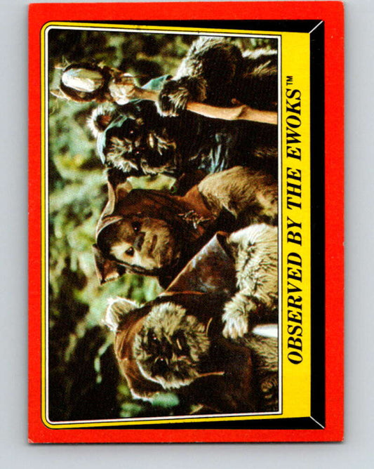 1983 Topps Star Wars Return Of The Jedi #102 Observed by the Ewoks   V42119