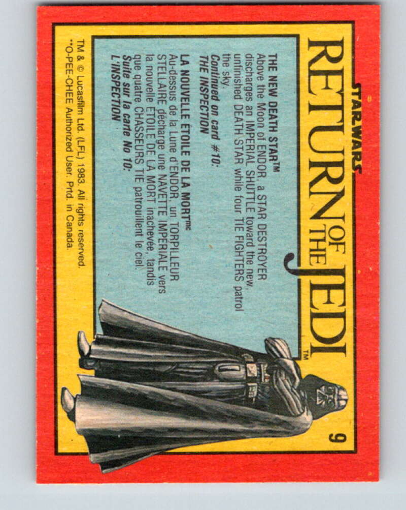 1983 OPC Star Wars Return Of The Jedi #9 The New Death Star V42201