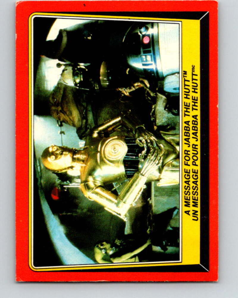 1983 OPC Star Wars Return Of The Jedi #17 A Message for Jabba the Hutt V42238