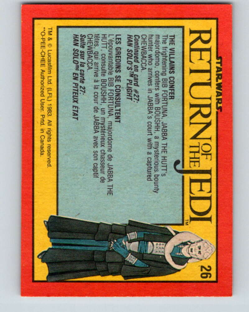 1983 OPC Star Wars Return Of The Jedi #26 The Villains Confer V42274