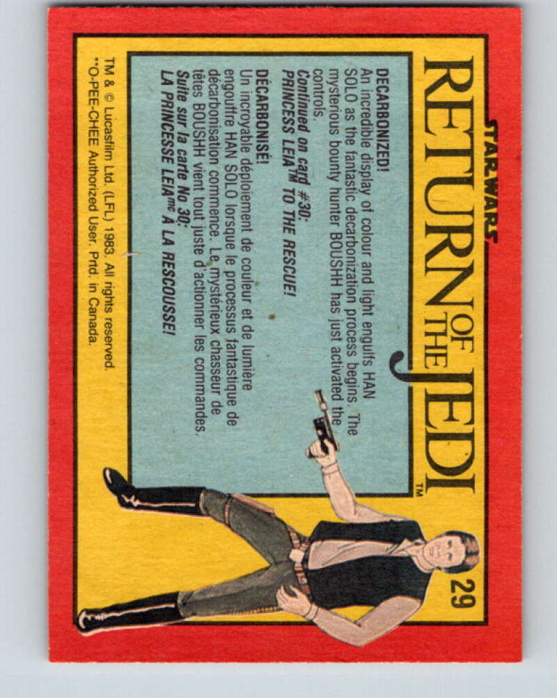 1983 OPC Star Wars Return Of The Jedi #29 Decarbonized V42284