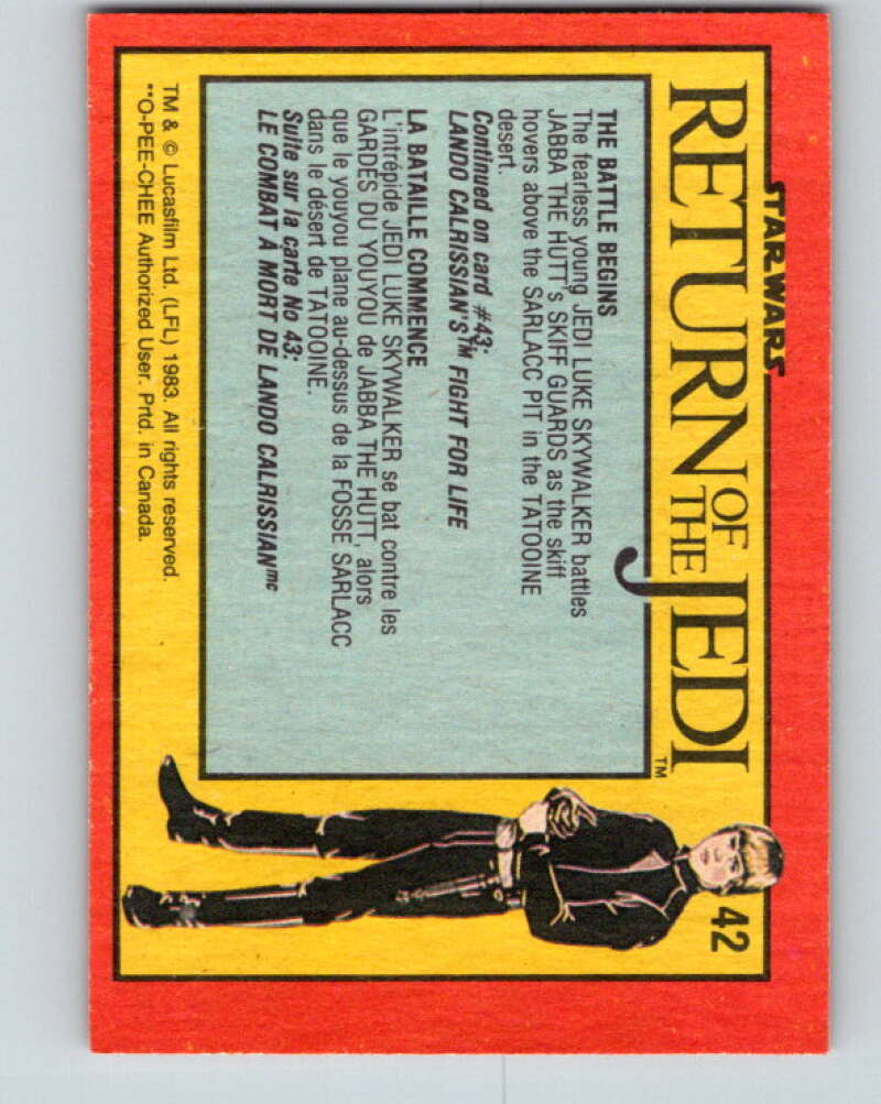 1983 OPC Star Wars Return Of The Jedi #42 The Battle Begins V42340