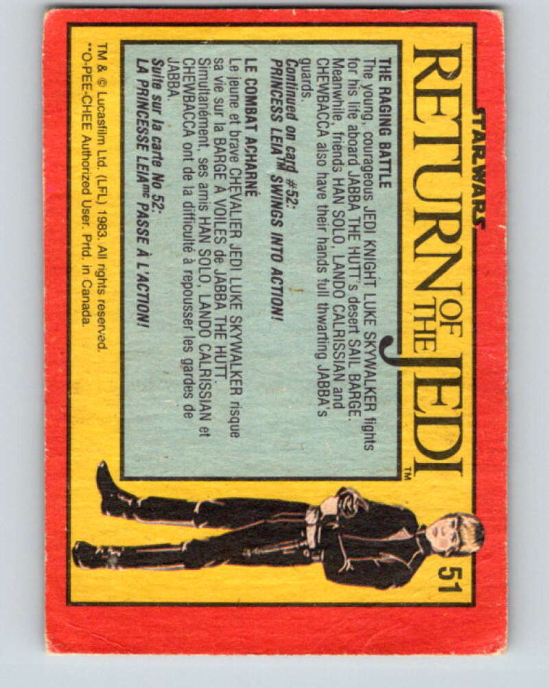 1983 OPC Star Wars Return Of The Jedi #51 The Raging Battle V42372