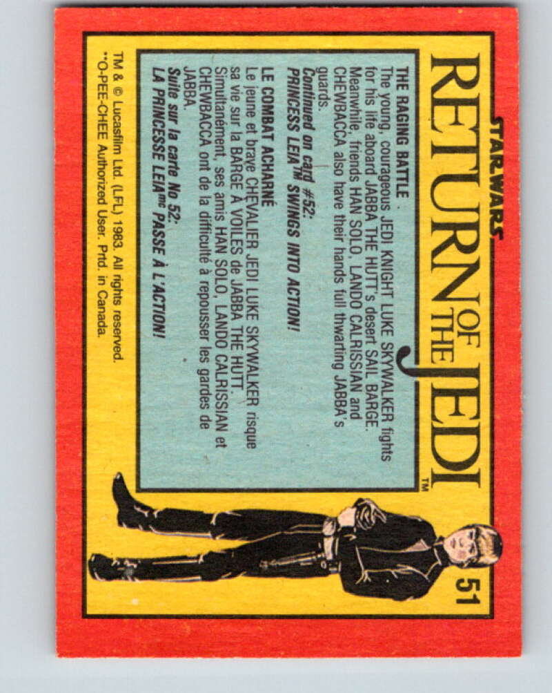 1983 OPC Star Wars Return Of The Jedi #51 The Raging Battle V42376