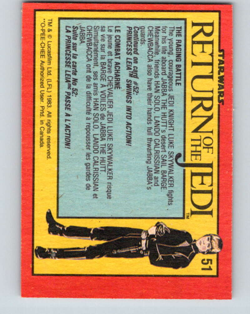 1983 OPC Star Wars Return Of The Jedi #51 The Raging Battle V42377