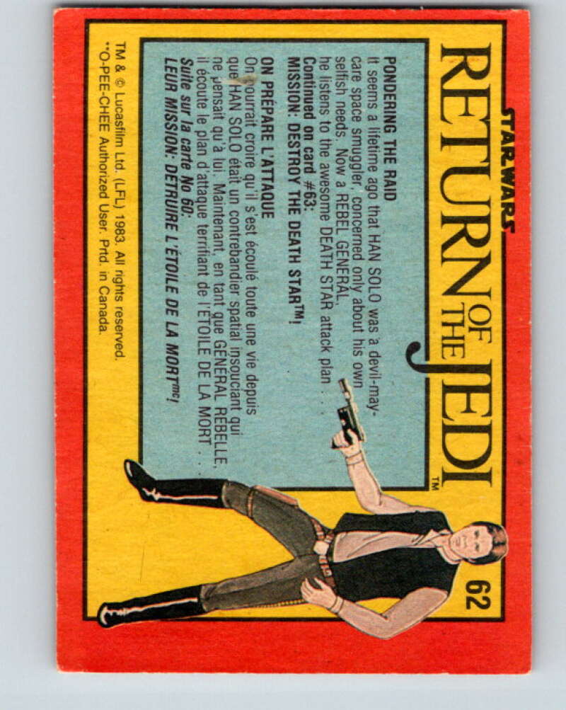 1983 OPC Star Wars Return Of The Jedi #62 Pondering the Raid V42429