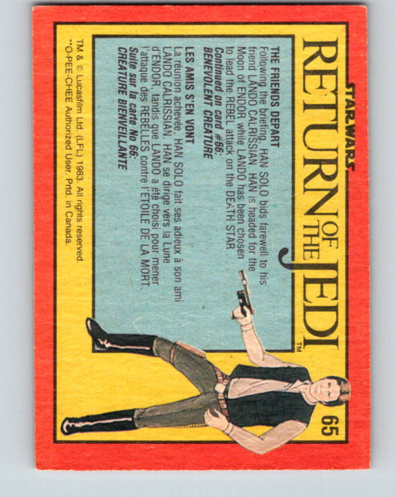 1983 OPC Star Wars Return Of The Jedi #65 The Friends Depart V42439
