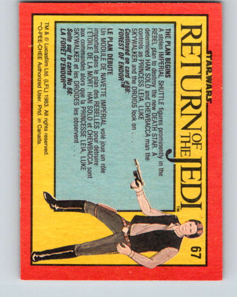 1983 OPC Star Wars Return Of The Jedi #67 The Plan Begins V42448