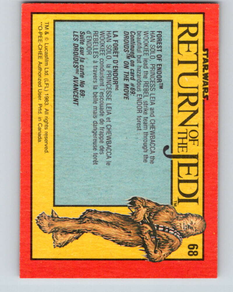 1983 OPC Star Wars Return Of The Jedi #68 Forest of Endor V42454