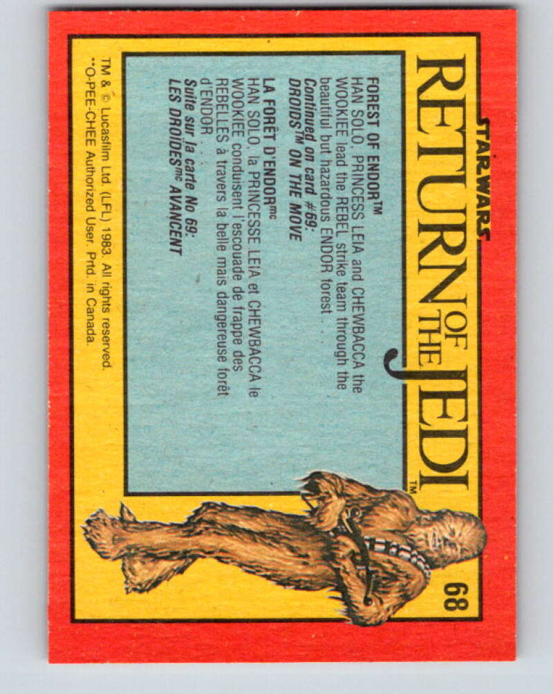 1983 OPC Star Wars Return Of The Jedi #68 Forest of Endor V42455