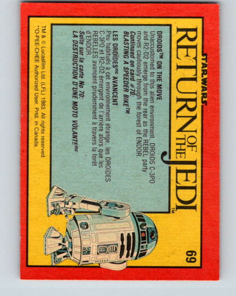1983 OPC Star Wars Return Of The Jedi #69 Droids on the Move V42459