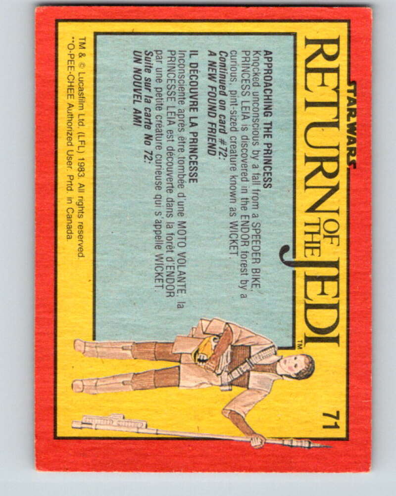 1983 OPC Star Wars Return Of The Jedi #71 Approaching the Princess V42468