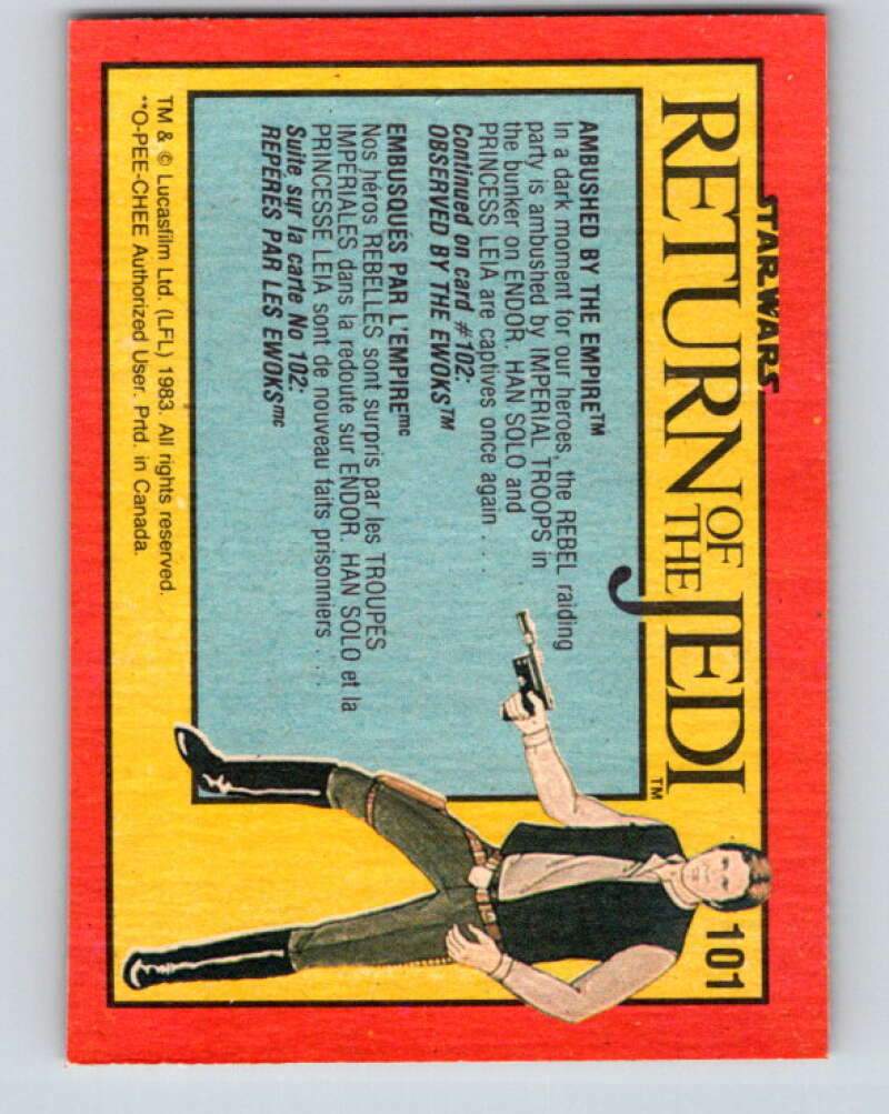1983 OPC Star Wars Return Of The Jedi #101 Ambushed by the Empire V42589