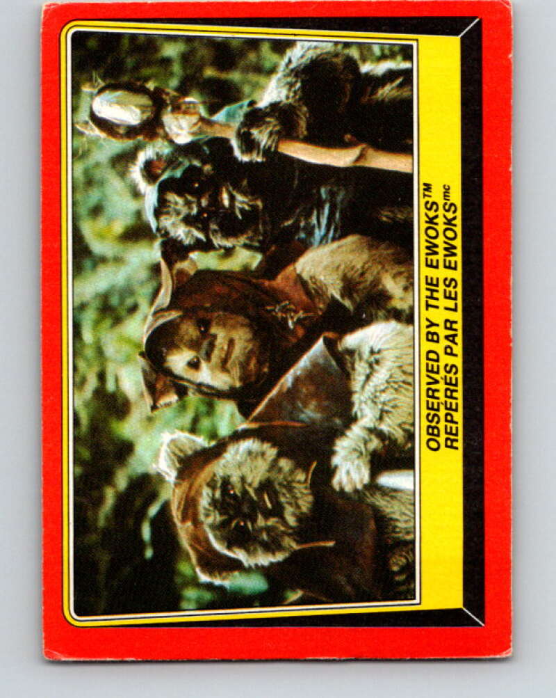 1983 OPC Star Wars Return Of The Jedi #102 Observed by the Ewoks V42595