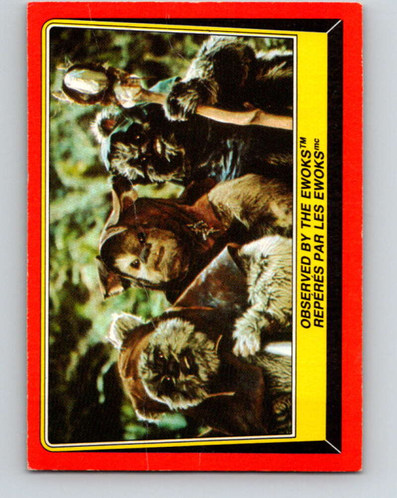 1983 OPC Star Wars Return Of The Jedi #102 Observed by the Ewoks V42596